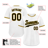 Custom White Classic Style Black Personalized Authentic Baseball Jersey BSBJ01-bd0fad8